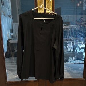 DKNY Black Long Sleeve Blouse